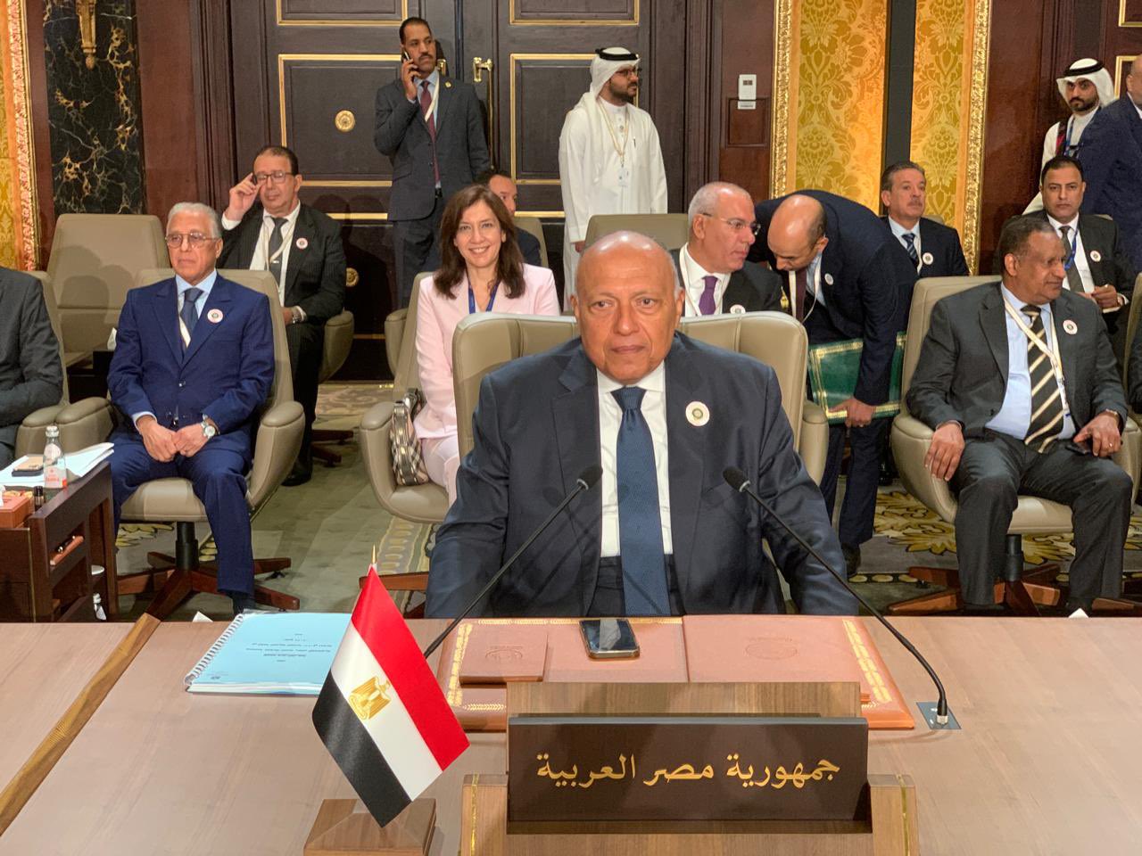 The Minister of Foreign Affairs heads the Egyptian delegation to the opening session of the Arab League Council meeting