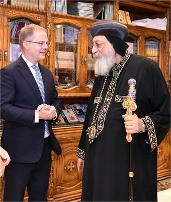 Pope Tawadros II Meets British Ambassador
