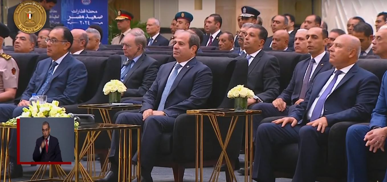 President El-Sisi watches a documentary film titled "Gateway to Civilization"