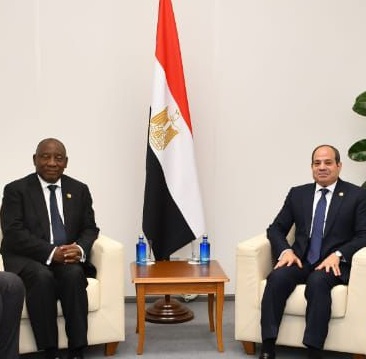 President El-Sisi and his South African counterpart affirm their keenness to continue joint work to achieve the interests of African peoples