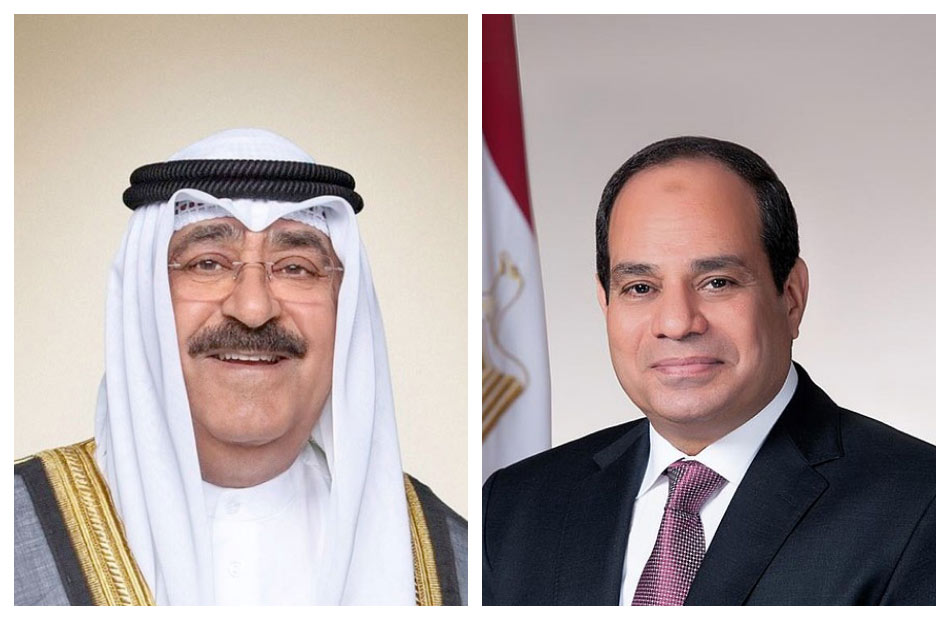 President Sisi receives Sheikh Meshaal Al-Ahmad, Emir of the State of Kuwait, today
