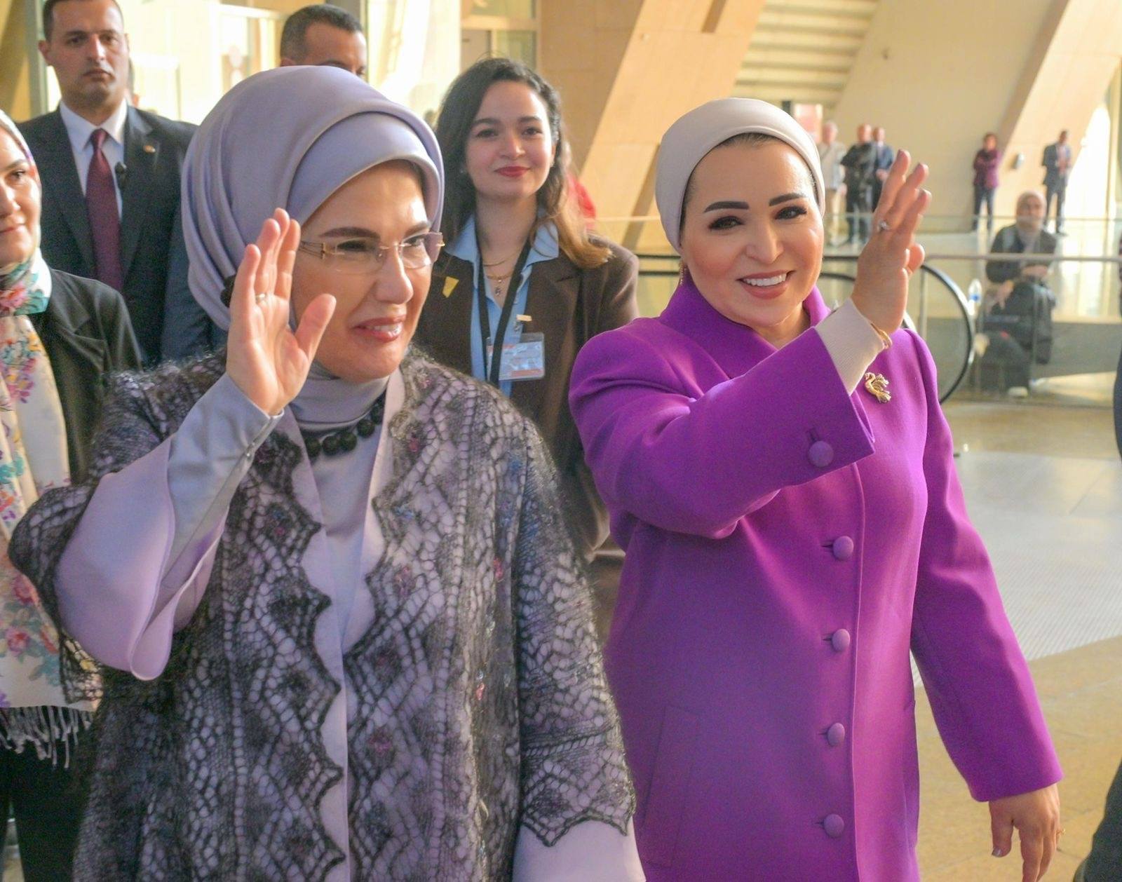 Mrs. Entissar El-Sisi: I was delighted to accompany Emine Erdoğan on a tour of the Grand Egyptian Museum