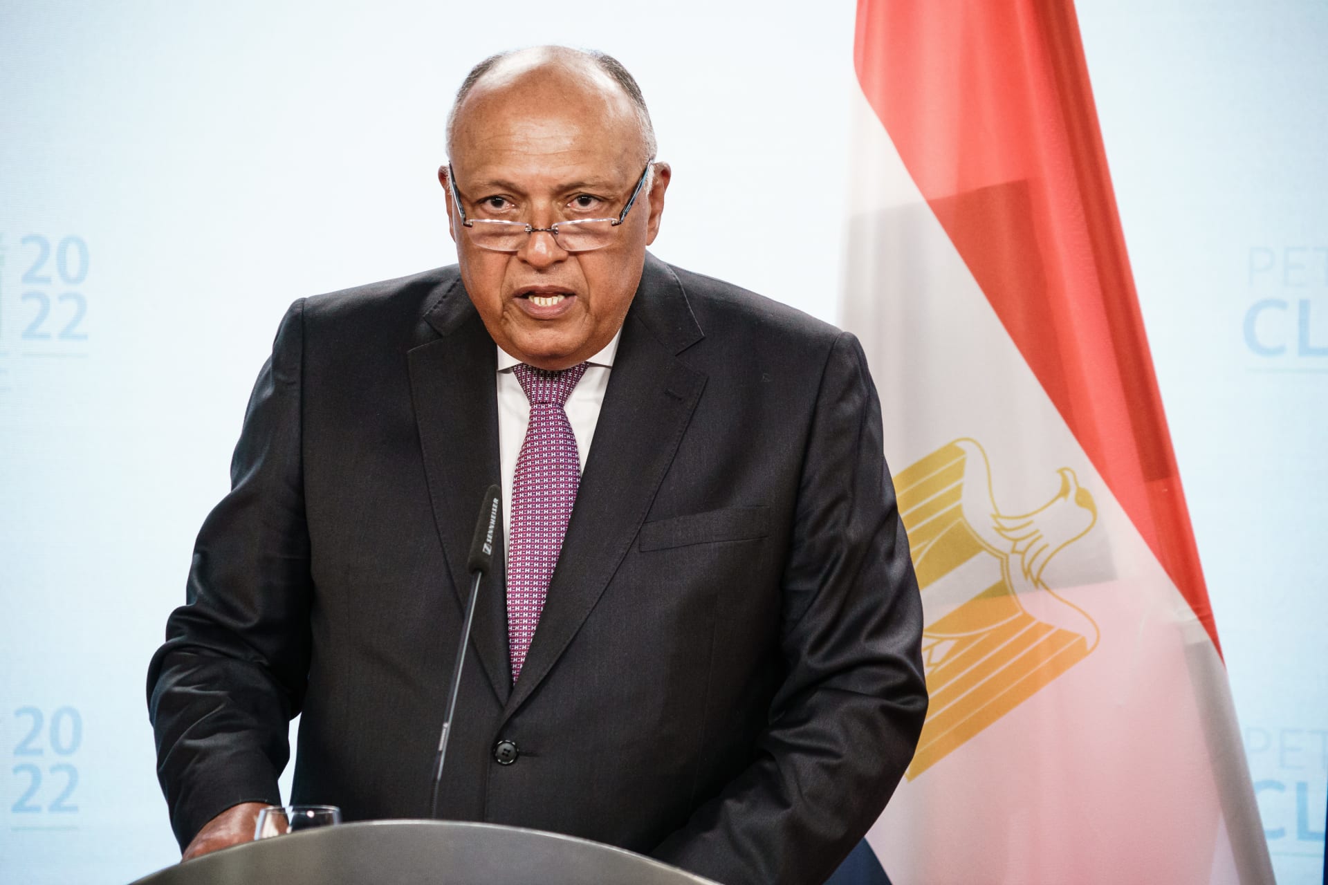 A press conference by the Foreign Ministers of Egypt and France today 