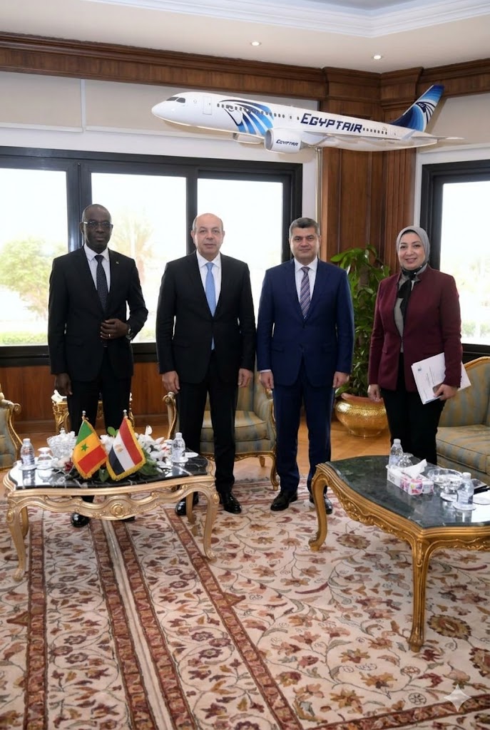 Minister of Civil Aviation Receives Senegalese Ambassador to Egypt to Discuss Prospects for Joint Cooperation