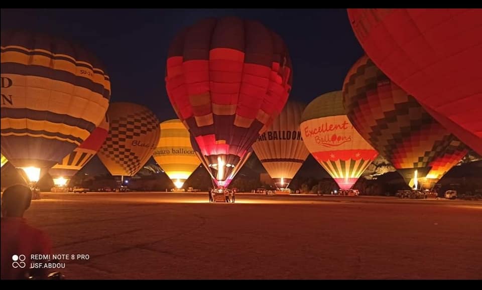 The sky of Luxor witnesses 30 flying balloon flights carrying 600 tourists from around the world