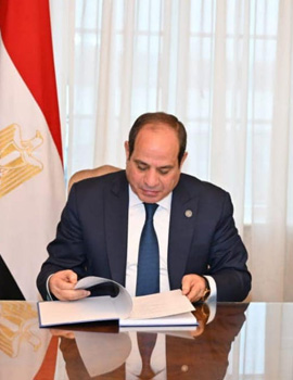 President El-Sisi meets with the Minister of Foreign Affairs in his capacity as Chairman of the Permanent Supreme Committee for Human Rights in Egypt