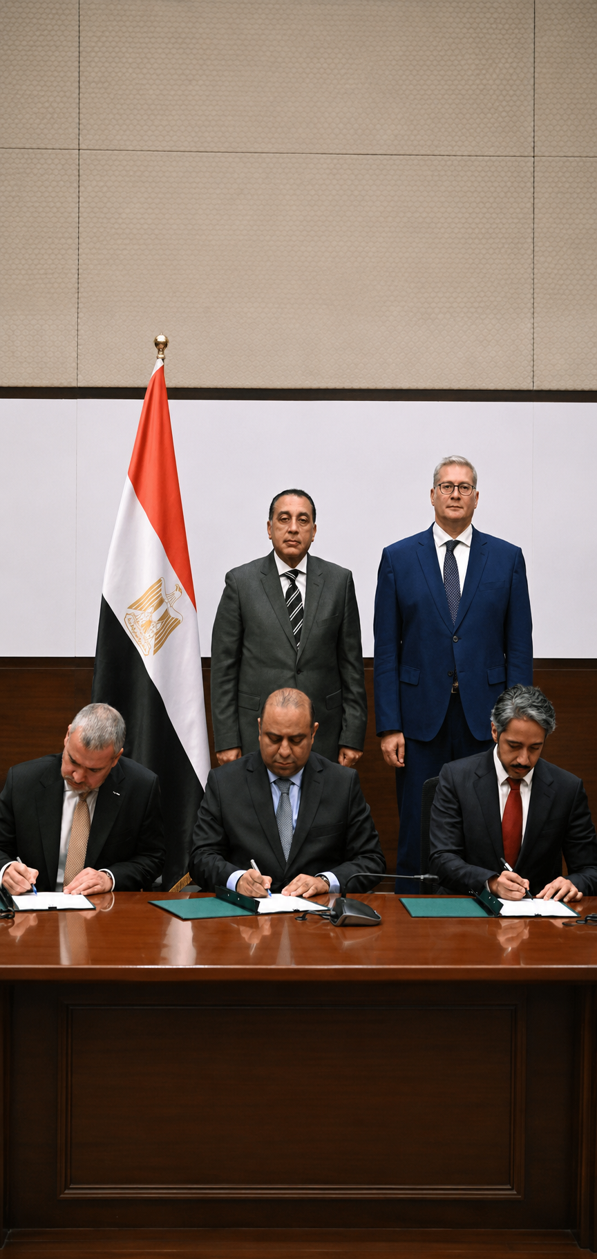 Prime Minister Witnesses Signing of MoU Between Petroleum Ministry, ExxonMobil, and Qatar Energy