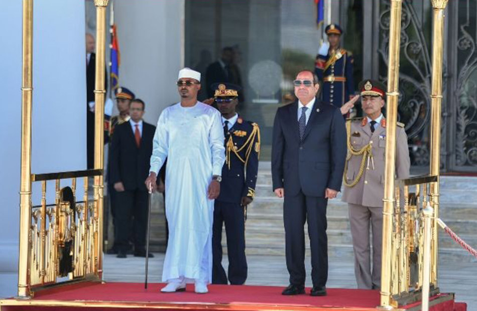 President El-Sisi and his Chadian counterpart affirm the two countries' support for efforts to achieve stability in Libya and enhance security in the Sahel region