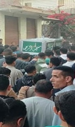 Funeral of player Mohamed Shawky in his hometown "Al-Abshit" in Gharbia