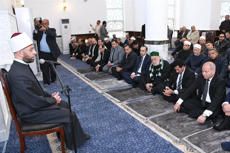 Ministers of Endowments, Youth and Sports, Parliamentary Affairs and Cairo Governor inaugurate Al-Tahira Mosque