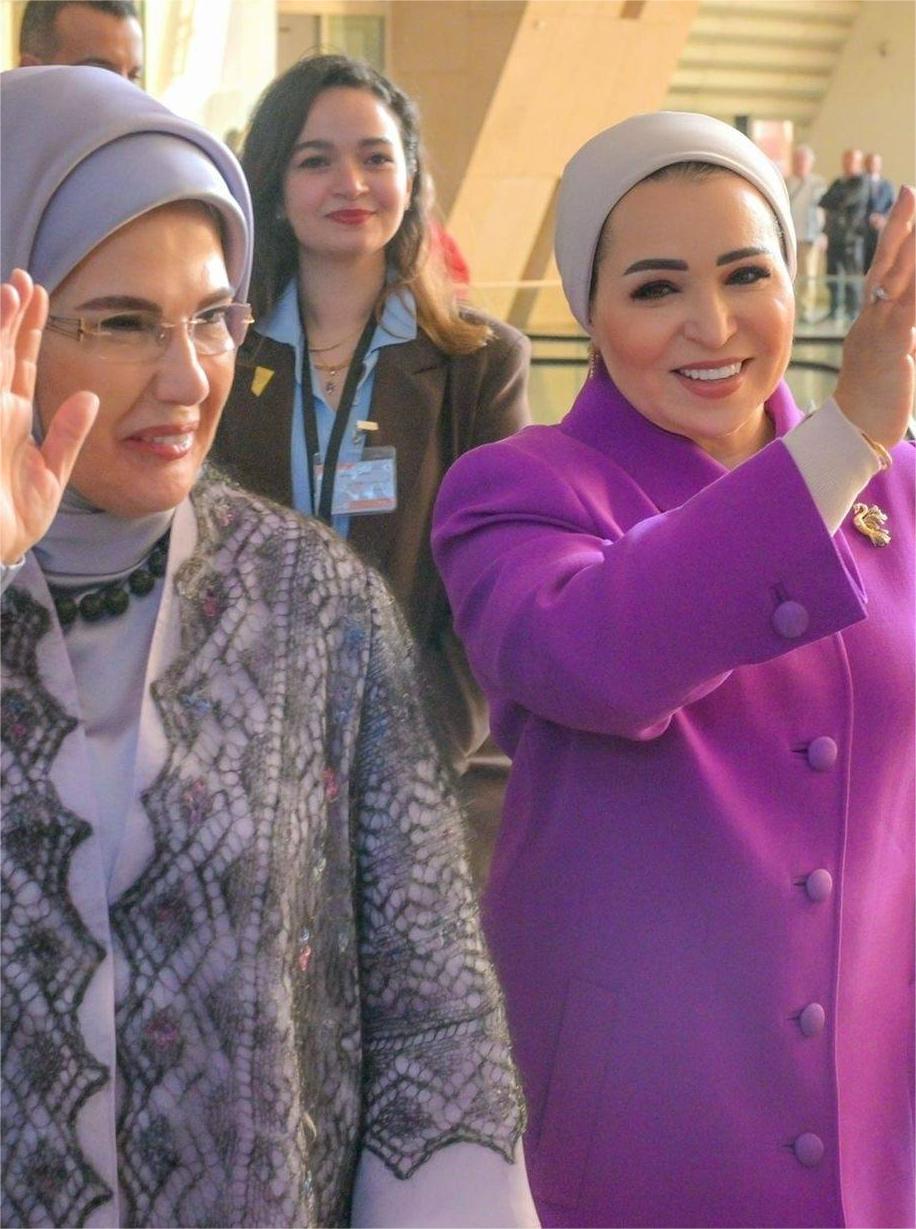 Mrs. Entissar El-Sisi: I was delighted to accompany Emine Erdoğan on a tour of the Grand Egyptian Museum