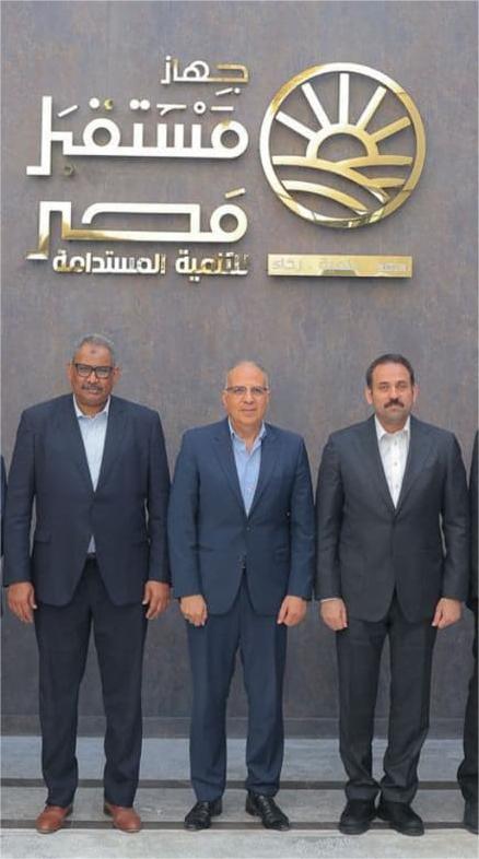 Egypt's Minister of Irrigation and his Sudanese counterpart visit the "Future of Egypt" agency to discuss implementing development projects in Sudan