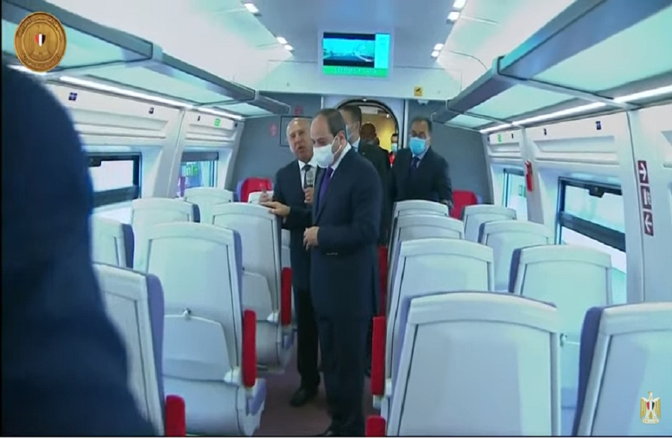President Sisi inaugurates Adly Mansour station, electric train Sunday