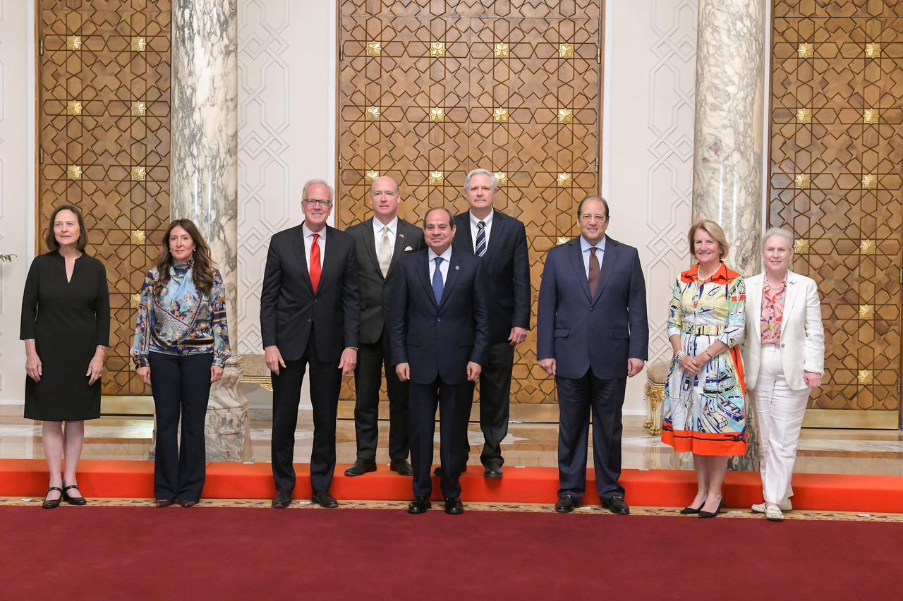 President Sisi receives a delegation of members of the US Congress from both the Democratic and Republican parties