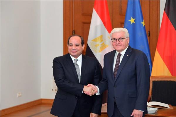 During his meeting with Steinmeier.. President Sisi expresses Egypt's aspiration to deepen relations with Germany