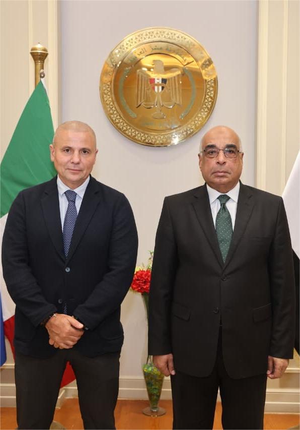 وزير العدل يستقبل سفير دولة إيطاليا بالقاهرة