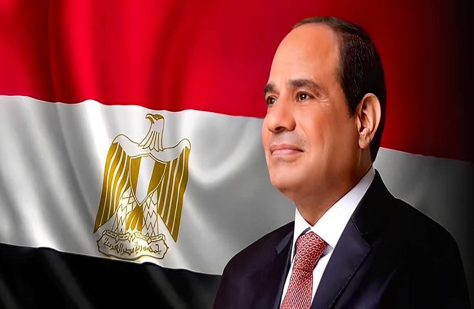 President Sisi arrives at the headquarters of the African Intra-Trade Exhibition