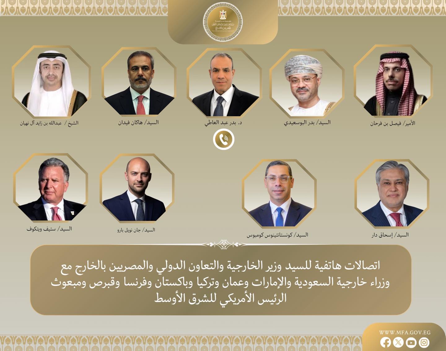 وزير الخارجية يواصل اتصالاته المكثفة مع الأطراف الإقليمية والدولية لخفض التصعيد بالمنطقة