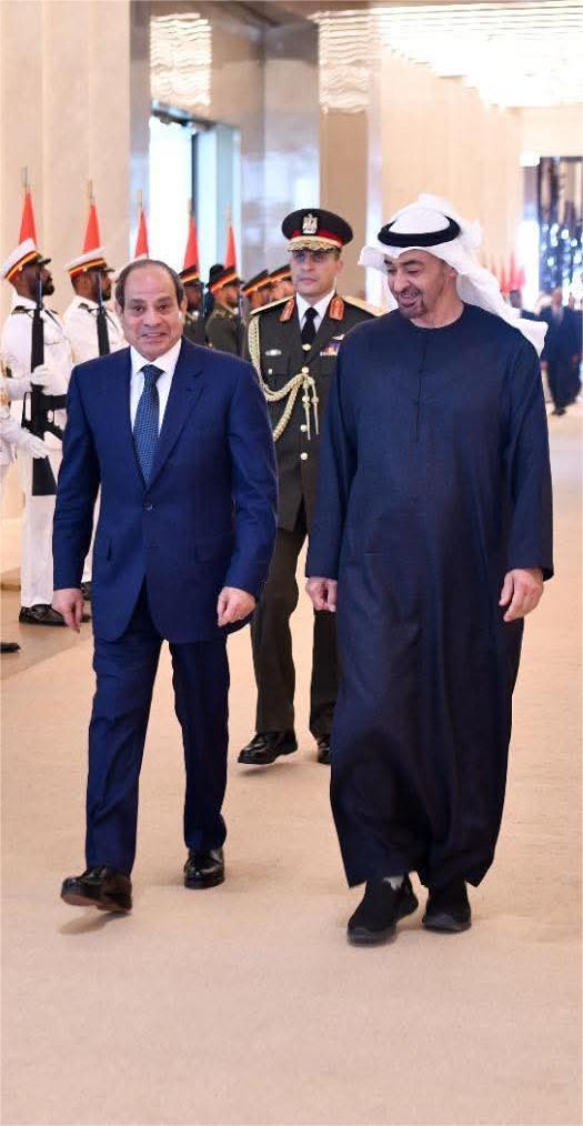 Presidential Spokesperson Releases Photos of President El-Sisi's Meeting with His Emirati Counterpart in Abu Dhabi