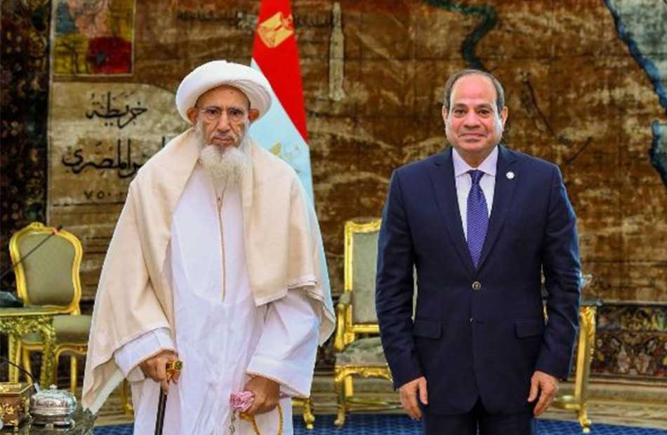المتحدث الرئاسي ينشر صور استقبال الرئيس السيسي لسلطان طائفة البهرة بالهند