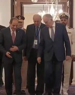 President El-Sisi arrives at the Presidential Palace in the Greek capital for an official visit to Greece