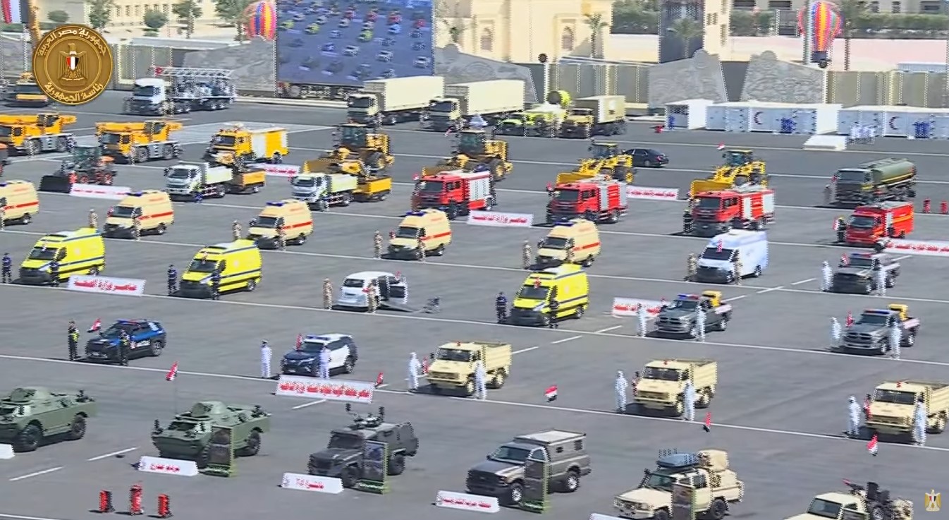 Live broadcast: President El-Sisi witnesses a review of state agencies' capabilities to confront crises and disasters