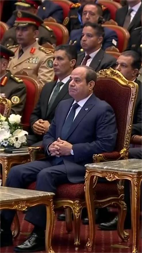 President El-Sisi watches a documentary on joint defense manufacturing with South Korea