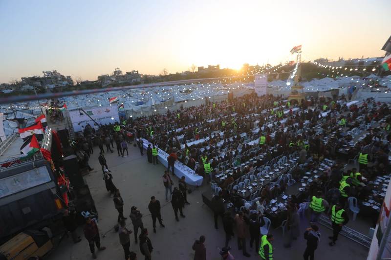 The Egyptian Committee for Gaza Relief Leads Iftar Campaign in Central and Northern Gaza