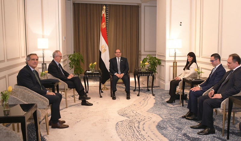 President El-Sisi receives the head of the Spanish global "Barceló" group
