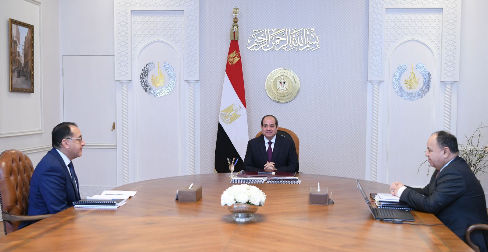 The Minister of Finance reviews to President Sisi the ongoing efforts to achieve the budget targets