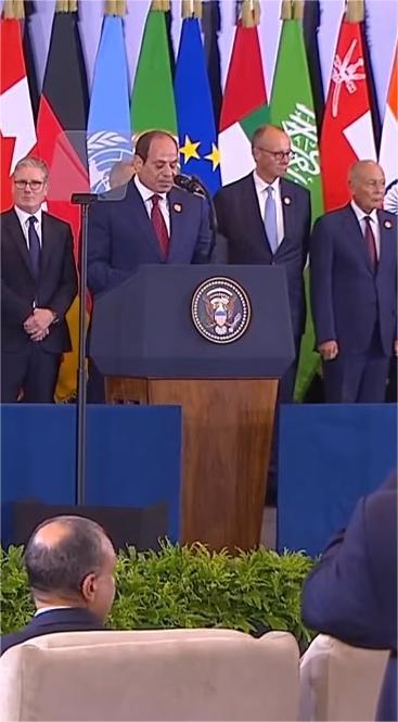 President El-Sisi: We envision a bright future for our region, where cities are built with hope instead of having their people's memories buried under rubble.