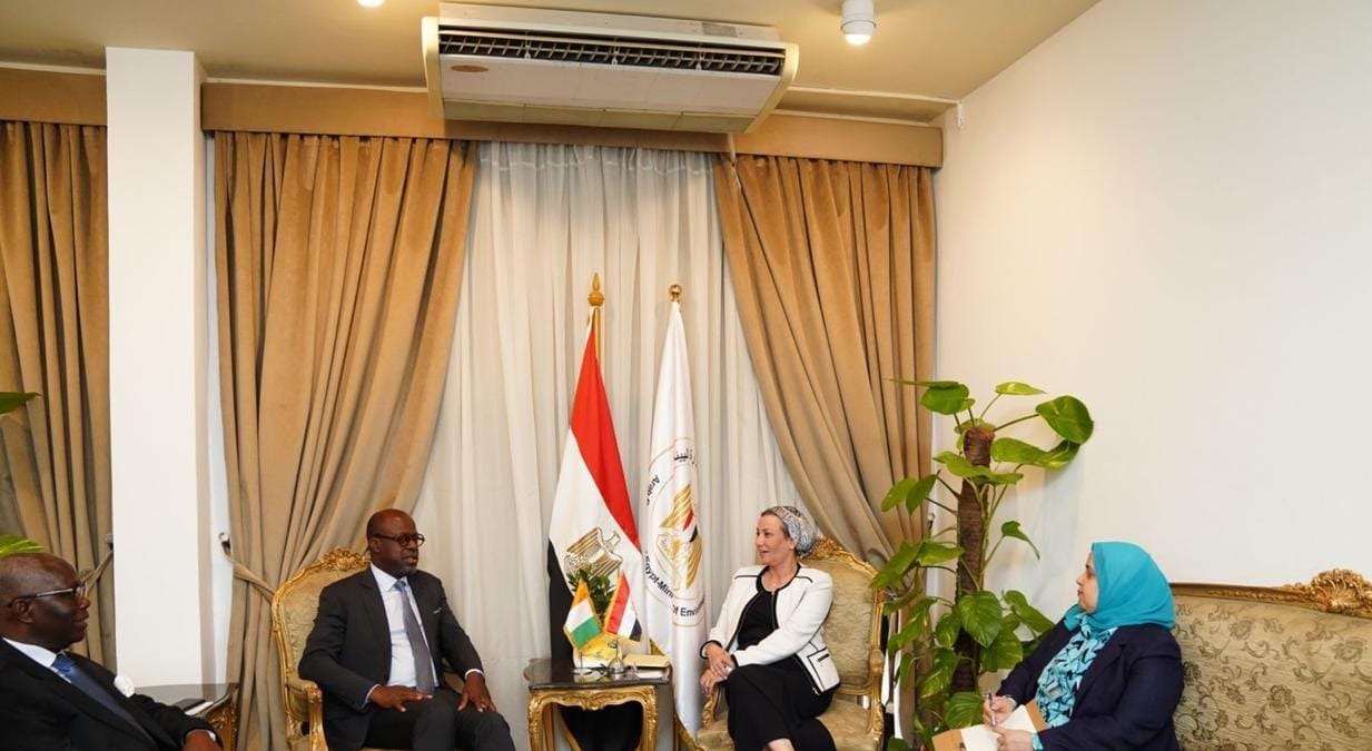 The Minister of Environment meets with the President of the UN Convention to Combat Desertification to discuss the launch of a joint initiative, during COP27