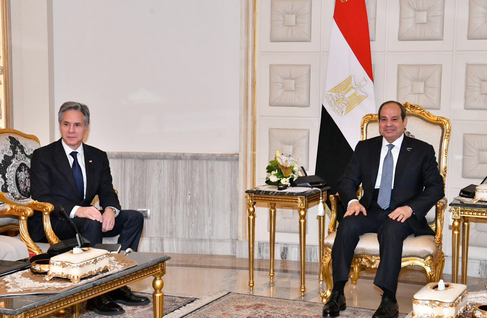 President Sisi receives the US Secretary of State