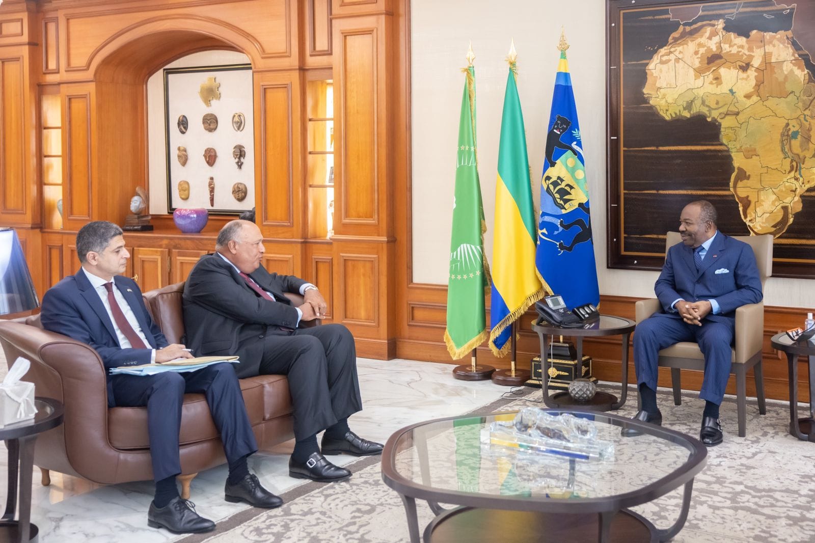 Shoukry to Gabon President: Egypt intends to make its presidency of COP27 an expression of Africa's aspirations and priorities