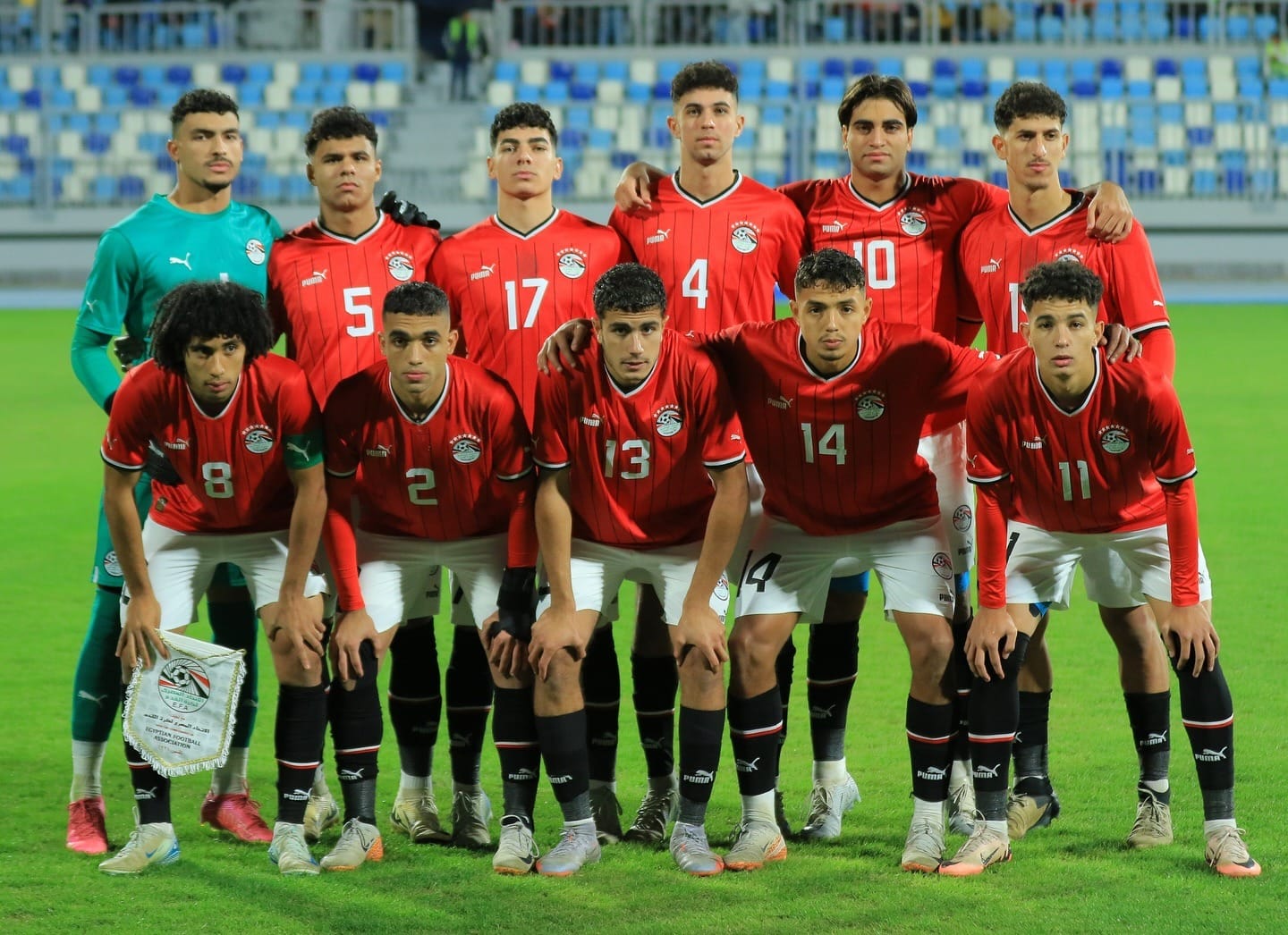 The Egyptian youth team begins preparations for its match against Tanzania in the final round of the U-20 Africa Cup of Nations.