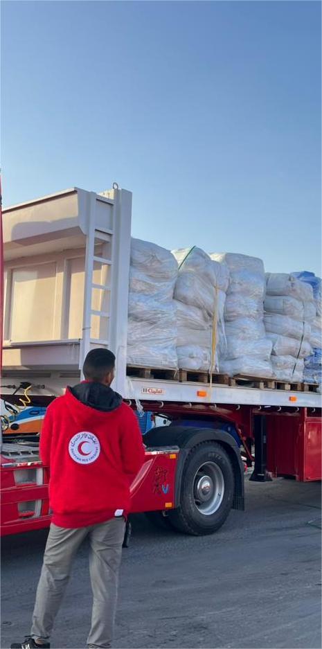 Egyptian Red Crescent: 75th "Zad Al-Ezza" Convoy Loaded with Winter Needs and Humanitarian Aid for Gaza