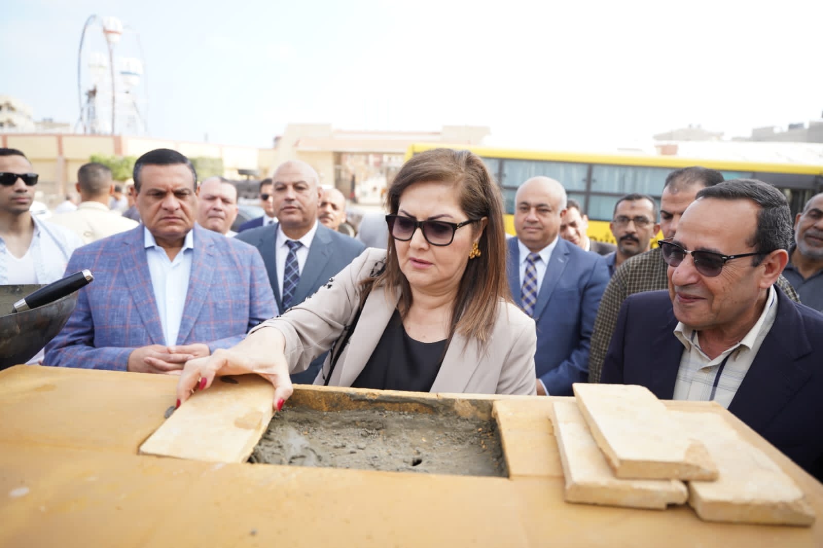 The Minister of Planning lays the foundation stone for the Egypt Services Center in Arish