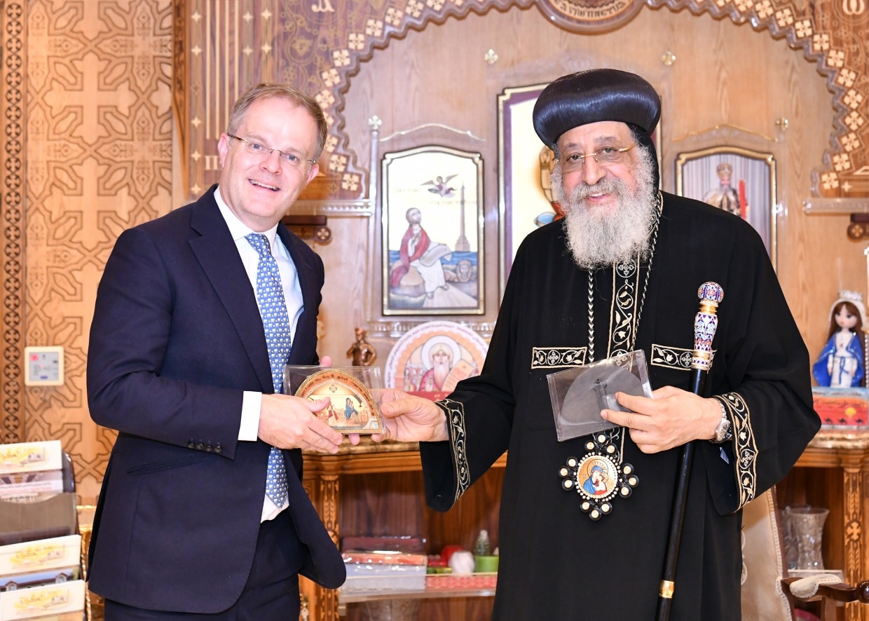 Pope Tawadros II Meets British Ambassador
