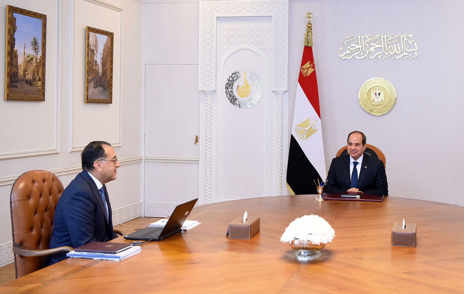 President Sisi reviews the ongoing arrangements for the investment conference between Egypt and the European Union