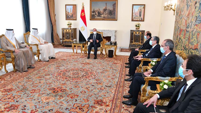 President El-Sisi Meets the UAE Minister of Industry and Advanced Technology