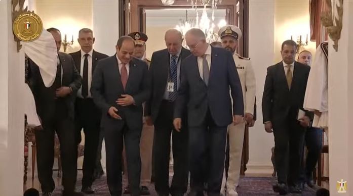 President El-Sisi arrives at the Presidential Palace in the Greek capital for an official visit to Greece