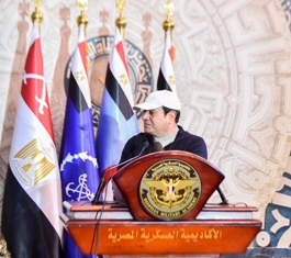 President El-Sisi inspects the Military Academy at dawn today