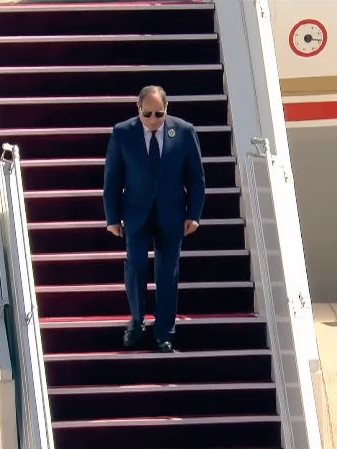 President El-Sisi arrives at the 34th Arab Summit in Baghdad
