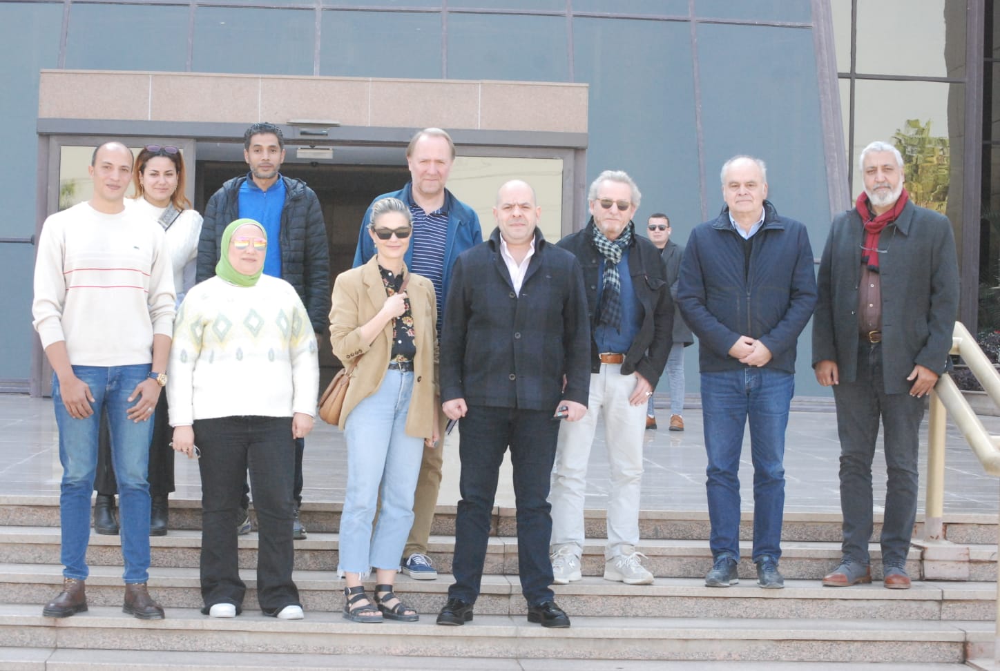 The crew of the French film "Khufu's Treasure" visits the Media Production City