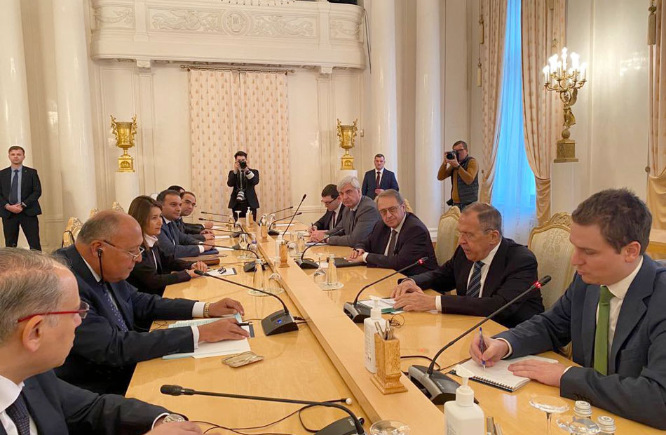 Sameh Shoukry: The discussions with Russia contribute to unifying the visions.. and we stressed the importance of reaching peaceful solutions to the crises
